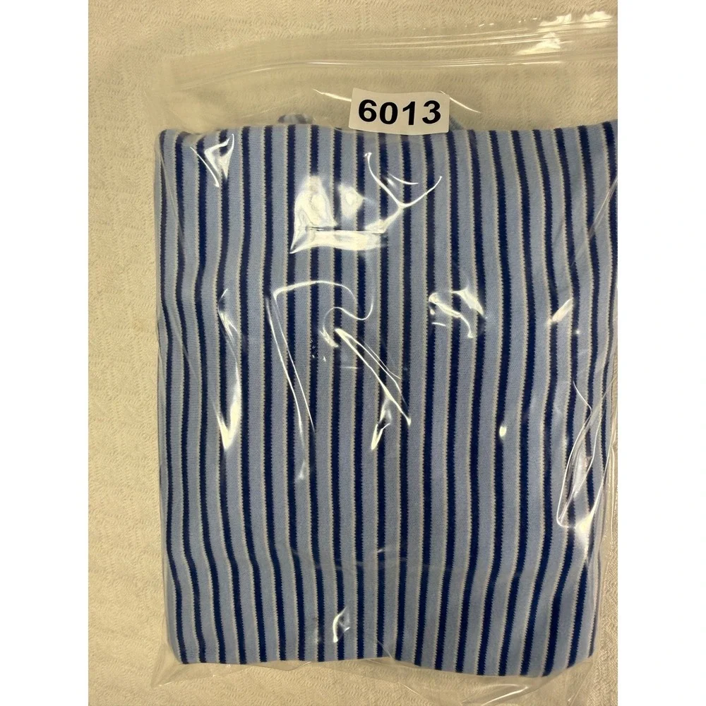 Polo Ralph Lauren Mens L Classic Blue Striped Short Sleeve Cotton Polo Shirt